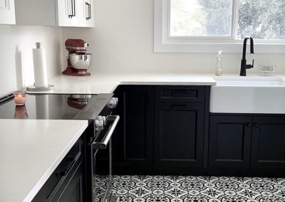 Kamloops Urban Cabinets black and white floor