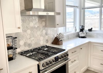 Kamloops Urban Cabinets honeycomb backsplash