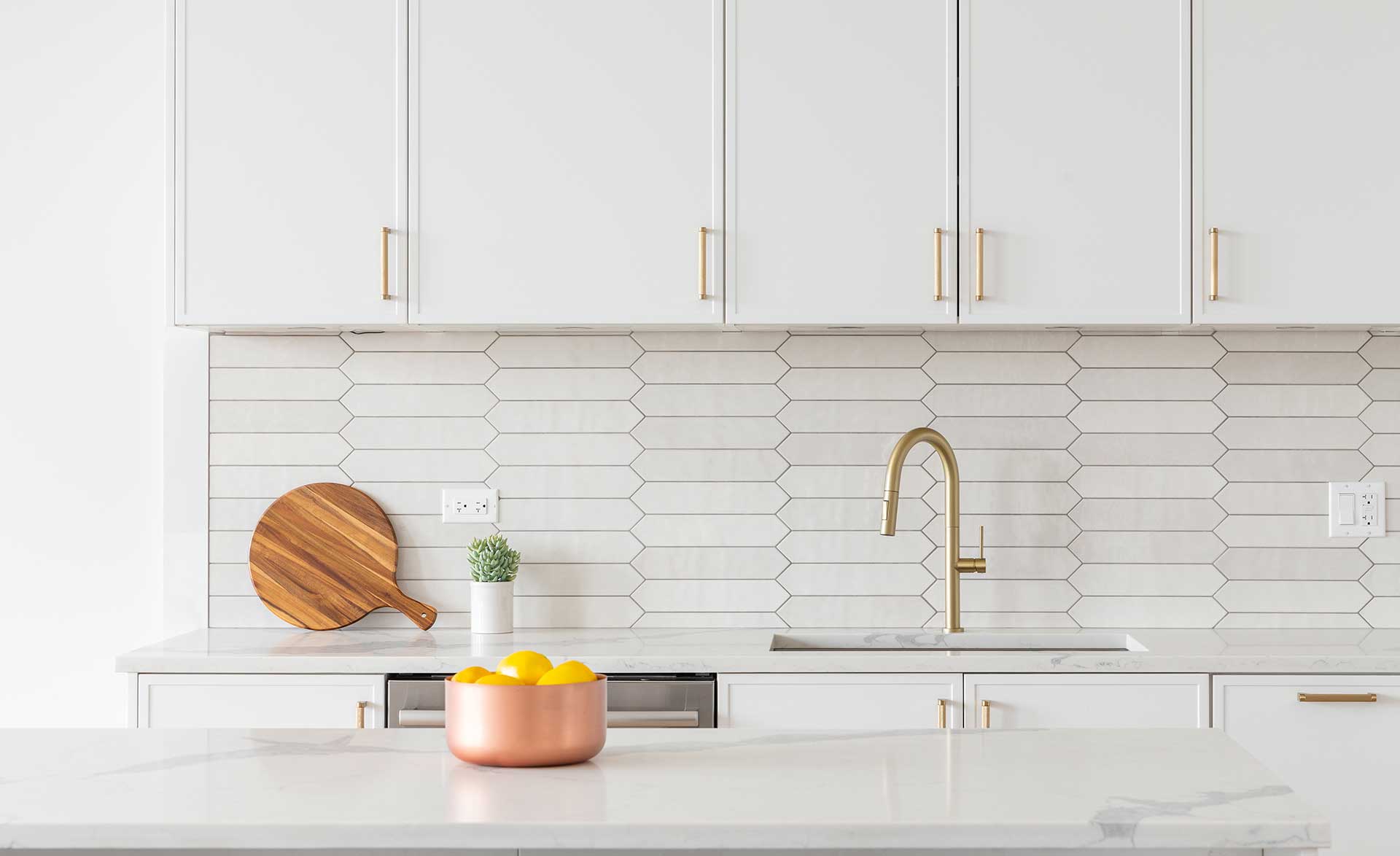 cabinets and kitchen countertops